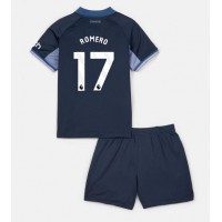 Maglie da calcio Tottenham Hotspur Cristian Romero #17 Seconda Maglia Bambino 2023-24 Manica Corta (+ Pantaloni corti)
